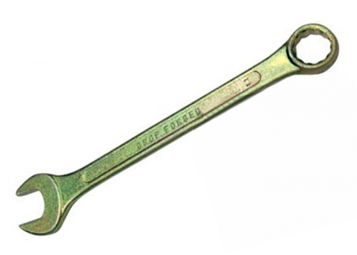 Ключ комбинированный, 11 мм, желтый цинк// СИБРТЕХ
