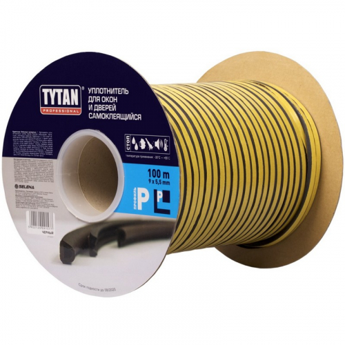 Уплотнитель TYTAN Профиль Р, коричневый (9,0 х 5,5мм., 100м. )