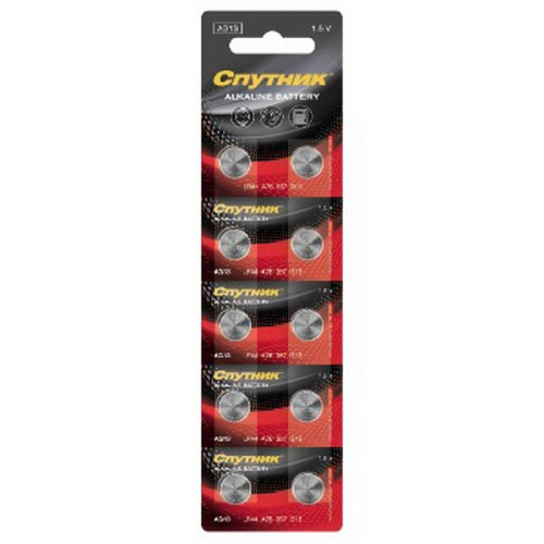 Батарейка ALKALINE AG13 "СПУТНИК"