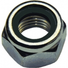Гайка, м12, со стопорным кольцом, цинк, Din 985