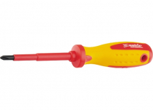 Отвертка Insulated, Ph0 x 75 мм, CrMo, до 1000 В, двухкомп. рукоятка// MATRIX PROFESSIONAL
