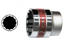 Головка торцевая, 27 мм, 12-гранная, CrV, хромированная// MATRIX MASTER