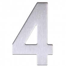 Цифра дверная на клеевой основе "4" нерж.