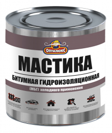 Мастика ОПТИЛЮКС битумная гидроизоляционная 1,8 кг