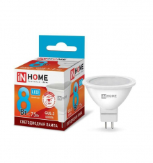 Лампа светодиодная IN HOME GU5.3 8W 4000