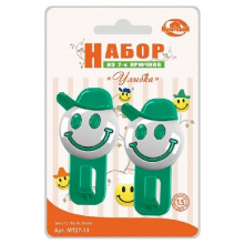 Крючки самоклеющиеся 2шт. Улыбка 8.5см