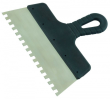 Шпатель фасадный, зубчатый, 150мм, зуб 4х4 Декор