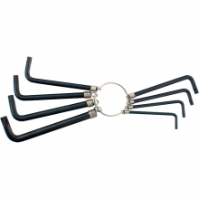 Набор ключей имбусовых TORX 9шт:T10,15,20,25,27,30,40,45,50, оксидированные, на кольце// SPARTA