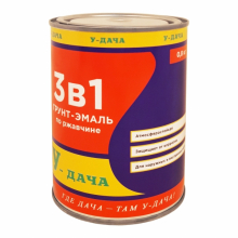 Грунт-эмаль 3 в1 серая 1,8 кг, "У-Дача"