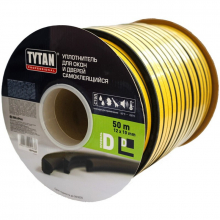 Уплотнитель TYTAN Профиль D, черный (12 х 10мм)