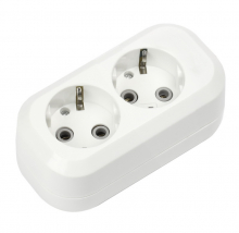 Колодка 2гн. с/з 16А Smartbuy