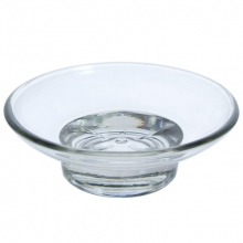 Мыльница MR04 стекло прозрач.Овал. 