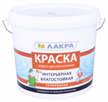 Краска интерьерная влагост.СУПЕРБЕЛАЯ 6,5кг (Л-С)