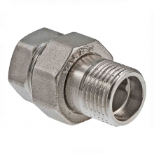 Сгон прямой 3/4" (американка) Никель