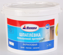 Шпатлевка 003 Акриловая 2кг/пакет Диола