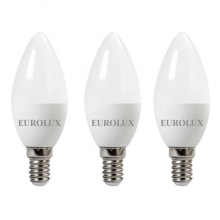 Лампа светодиодная LL-E-C37-5W-230-2,7K-E14 свеча тепл Eurolux