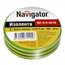 Изолента ПВХ 15мм х 20м. желто-зеленая Navigator