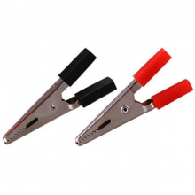 Зажим крокодил 5А 52мм черный средний 16-0004 REXANT