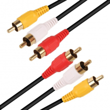 Кабель 3RCA для видеосигнала и стереофонического звука 3м COLOR
