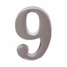 Цифра дверная Аллюр пластик "9" хром