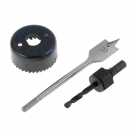 Набор для установки врезных замков, 22 мм/54 мм (перовое сверло/кольцевая пила)//Стронг