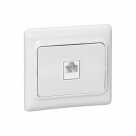 Zena Розетка телеф. 1-м СП RJ11 бел/бел. 