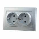 Розетка телеф. 1-м СП Мира RJ11 металлик/серебро Lezard