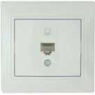 Розетка СП Мира комп евро керам. бел/бел. Lezard 