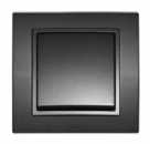 Zena Дымчатый выключатель 1кл,