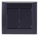 Zena Дымчатый выключатель 2кл,