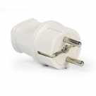 Вилка эл.прямая с/з белая SmartBay