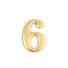 Цифра дверная "6" золото металл