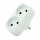 Разветвитель 2 гнезда б/з 6А белая UNIVersal