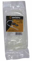 Хомуты нейлоновые, 3,6 х 180,белые 100 шт//Вихрь