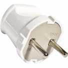 Вилка электрич.б/з.бел. 6А UNIVersal