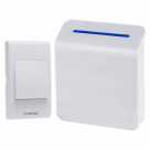 Звонок беспров.полиф.32 мел. 150м бел. 1 кноп.IP44 индик. Космос 