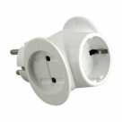 Разветвитель "TOKER" 4Т роз. белый 6А б/з