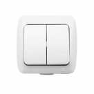 ALSU белая. о-п выключатель 2-клав