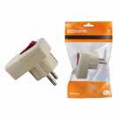 Вилка с выключателем с /з белая 16А 250В Navigator