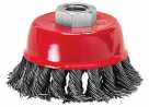 Щетка для УШМ, 150 мм, М14, "чашка", крученая металлическая проволока// MATRIX