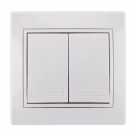 Выключатель 2-кл. СП Мира белый Lezard 