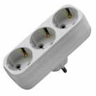 Разветвитель "TOKER" 4Т4 роз. белый 16А с/з