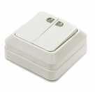 ASD Выключатель 2-кл, белый с индик