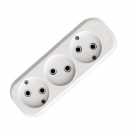 Колодка "UNIVersal" 3гн. белая АБС-пластик 