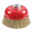 Щетка-крацовка "чашка" с гайкой М14*2, обмедн. - 125мм "888"