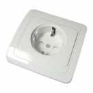 Розетка 1-м СП Маргарита с/з бел 16А/ UNIVersal