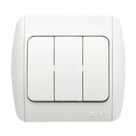 ZIRVE бел/бел выключатель 3кл 