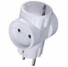 Тройник "TOKER" 3Т1 белый 16А Т-образный