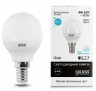 Лампа светодиодная GAUSS шар E14 10W 4100К