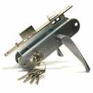 ЗЕНИТ Замок врезной 3В7-70,4 серебро с ручками